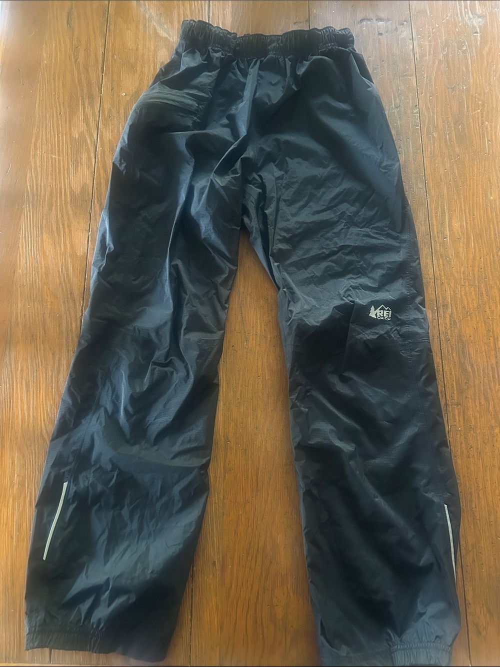 REI Kids Black Waterproof Outdoor Rain Pants